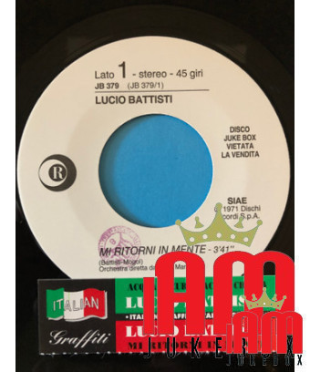 Acqua Azzurra, Acqua Chiara Come back to my mind [Lucio Battisti] - Vinyl 7", 45 RPM, Promo [product.brand] 1 - Shop I'm Jukebox