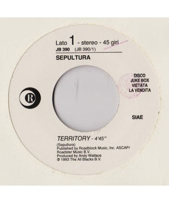 Territoire [Sepultura] - Vinyl 7", 45 RPM, Jukebox [product.brand] 1 - Shop I'm Jukebox 