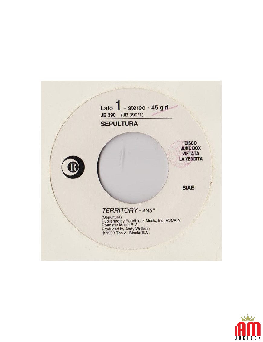 Territory [Sepultura] - Vinyl 7", 45 RPM, Jukebox [product.brand] 1 - Shop I'm Jukebox 