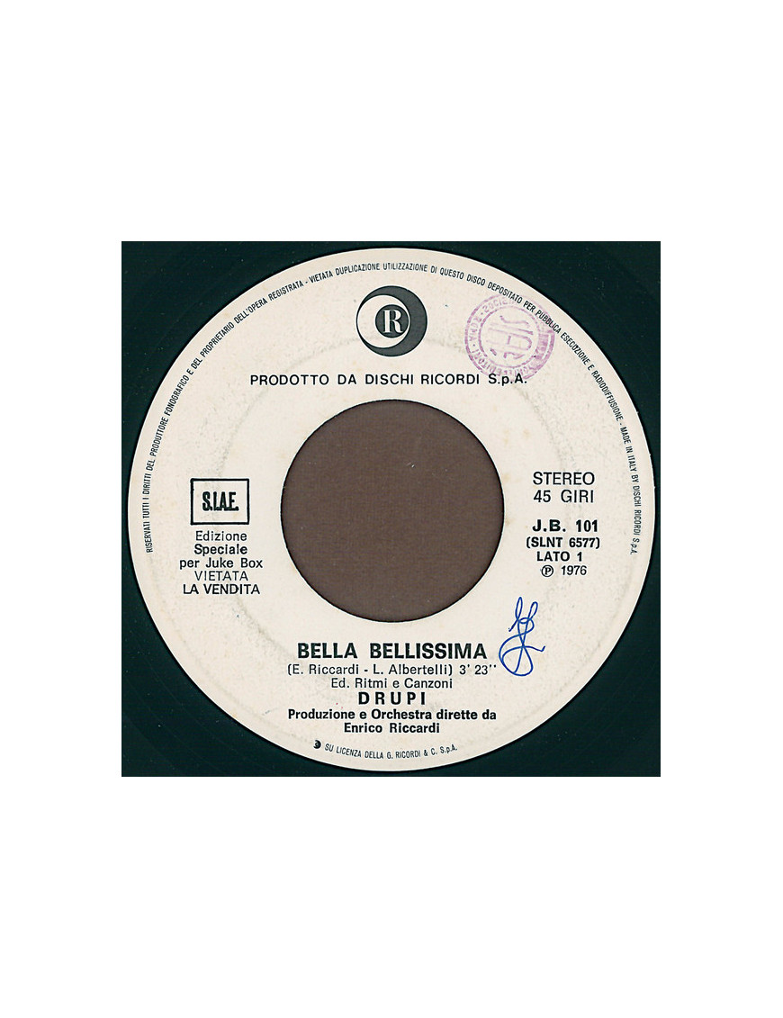 Bella Bellissima   Now Is The Time [Drupi (2),...] - Vinyl 7", 45 RPM, Jukebox