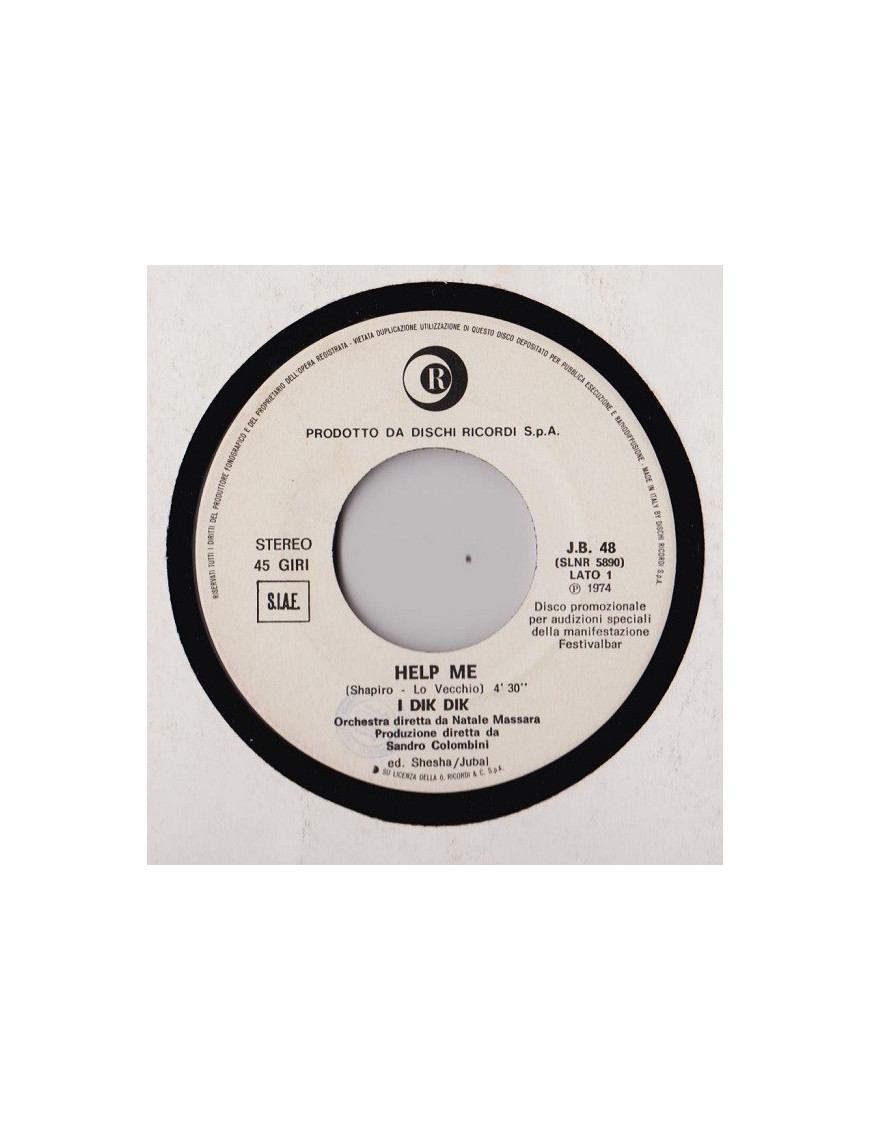 Help Me Metamauco [I Dik Dik,...] - Vinyl 7", 45 RPM, Promo [product.brand] 1 - Shop I'm Jukebox 