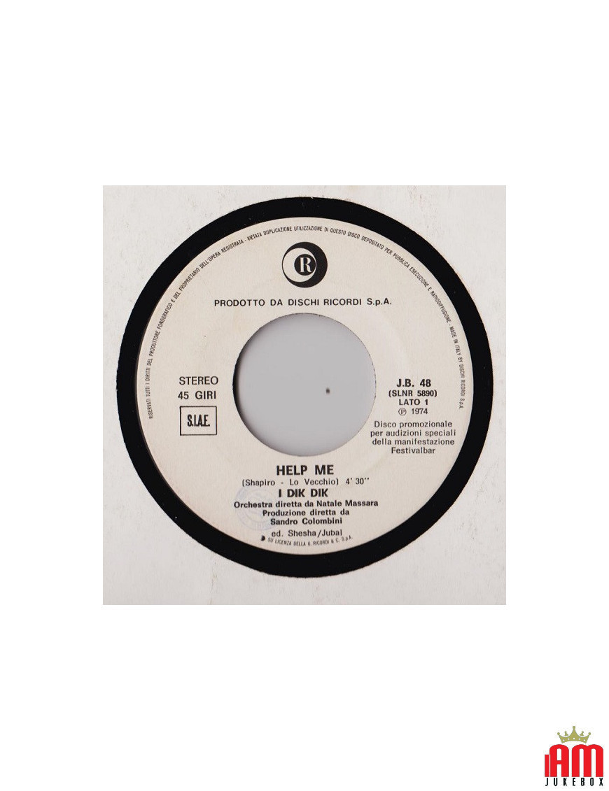 Aide-moi Metamauco [I Dik Dik,...] - Vinyl 7", 45 RPM, Promo [product.brand] 1 - Shop I'm Jukebox 