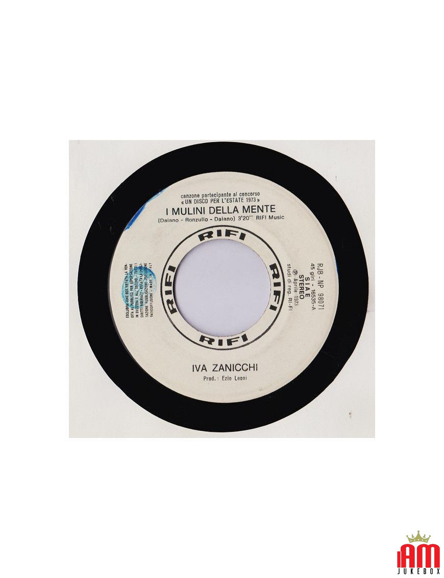 I Mulini Della Mente Ancora Lei [Iva Zanicchi,...] – Vinyl 7", 45 RPM, Jukebox, Stereo [product.brand] 1 - Shop I'm Jukebox 