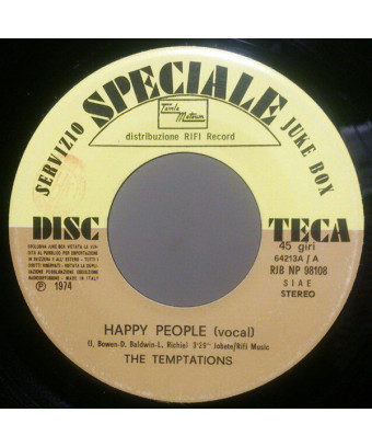 Happy People (Vocal)   I Feel Sanctified [The Temptations,...] - Vinyl 7", 45 RPM, Jukebox, Stereo
