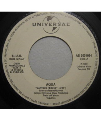 Cartoon Heroes   Rhythm Divine [Aqua,...] - Vinyl 7", 45 RPM, Promo