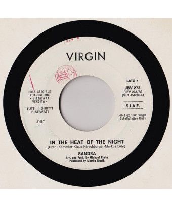 In The Heat Of The Night Pictures In The Dark [Sandra,...] - Vinyl 7", 45 RPM, Jukebox [product.brand] 1 - Shop I'm Jukebox 