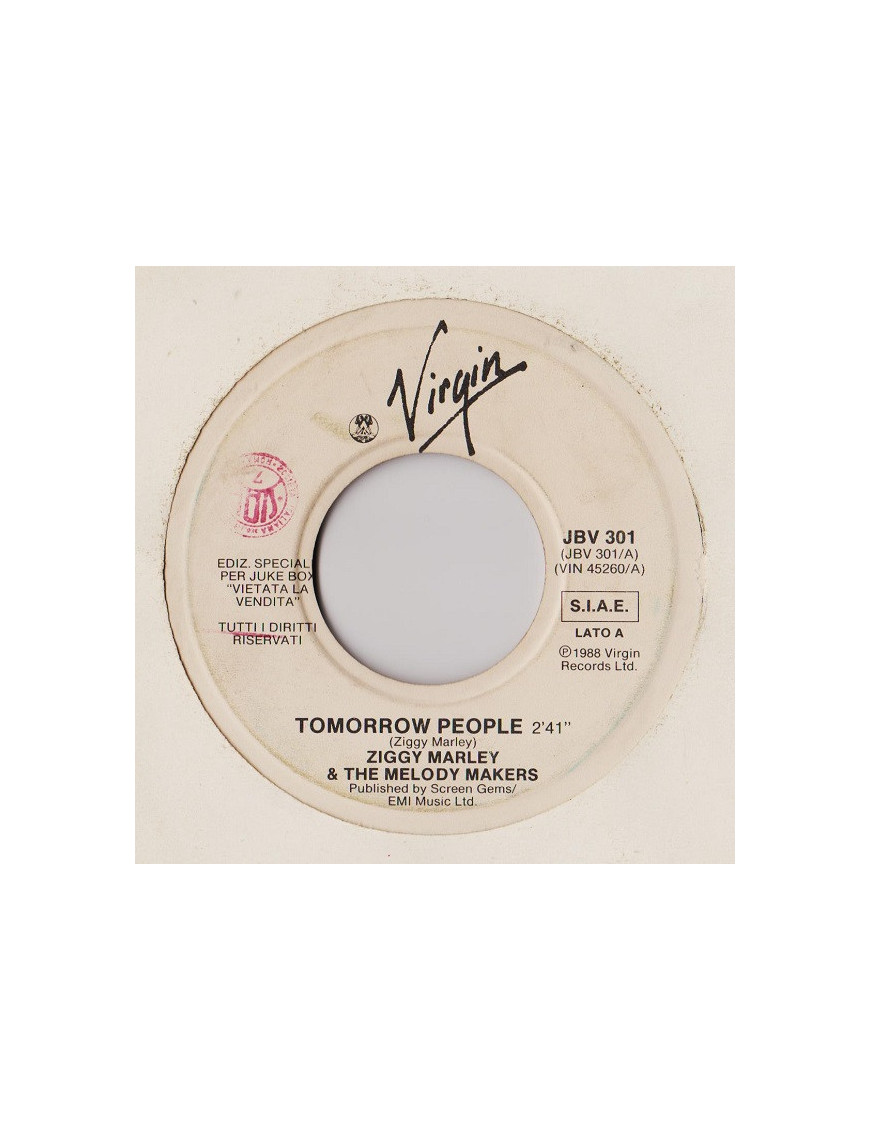 Tomorrow People No Clause 28 [Ziggy Marley And The Melody Makers,...] - Vinyle 7", 45 RPM, Jukebox