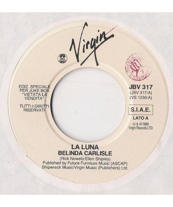 La Luna Malinconia D'Ottobre [Belinda Carlisle,...] - Vinyl 7", 45 RPM, Jukebox [product.brand] 1 - Shop I'm Jukebox 