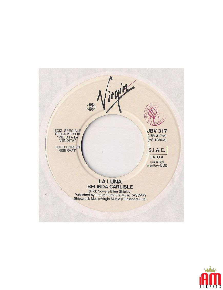 La Luna Malinconia D'Ottobre [Belinda Carlisle,...] - Vinyl 7", 45 RPM, Jukebox [product.brand] 1 - Shop I'm Jukebox 