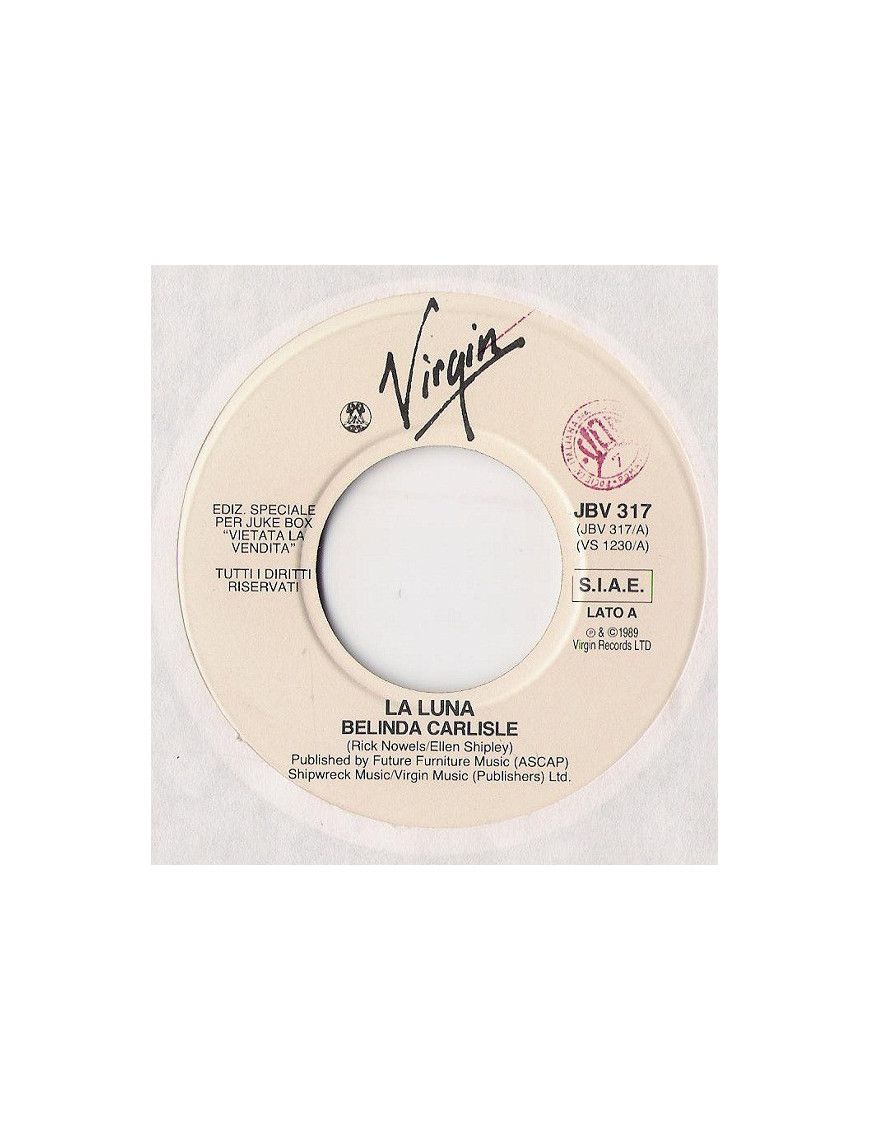 The October Melancholy Moon [Belinda Carlisle,...] – Vinyl 7", 45 RPM, Jukebox [product.brand] 1 - Shop I'm Jukebox 