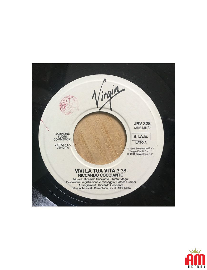 Vivez votre vie [Riccardo Cocciante] - Vinyl 7", 45 RPM, Single, Jukebox [product.brand] 1 - Shop I'm Jukebox 