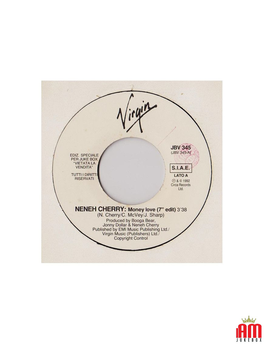 Money Love (7" Edit) Carry On (Radio Version) [Neneh Cherry,...] - Vinyl 7", 45 RPM, Jukebox [product.brand] 1 - Shop I'm Jukebo