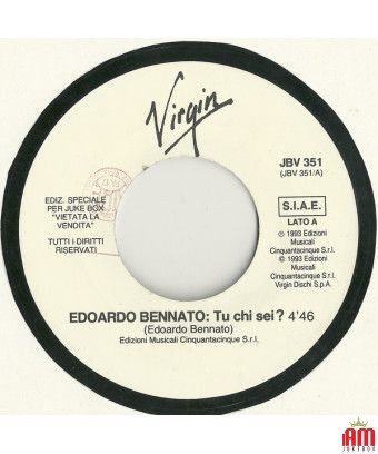 Who are you? [Edoardo Bennato] - Vinyl 7", 45 RPM, Jukebox [product.brand] 1 - Shop I'm Jukebox 