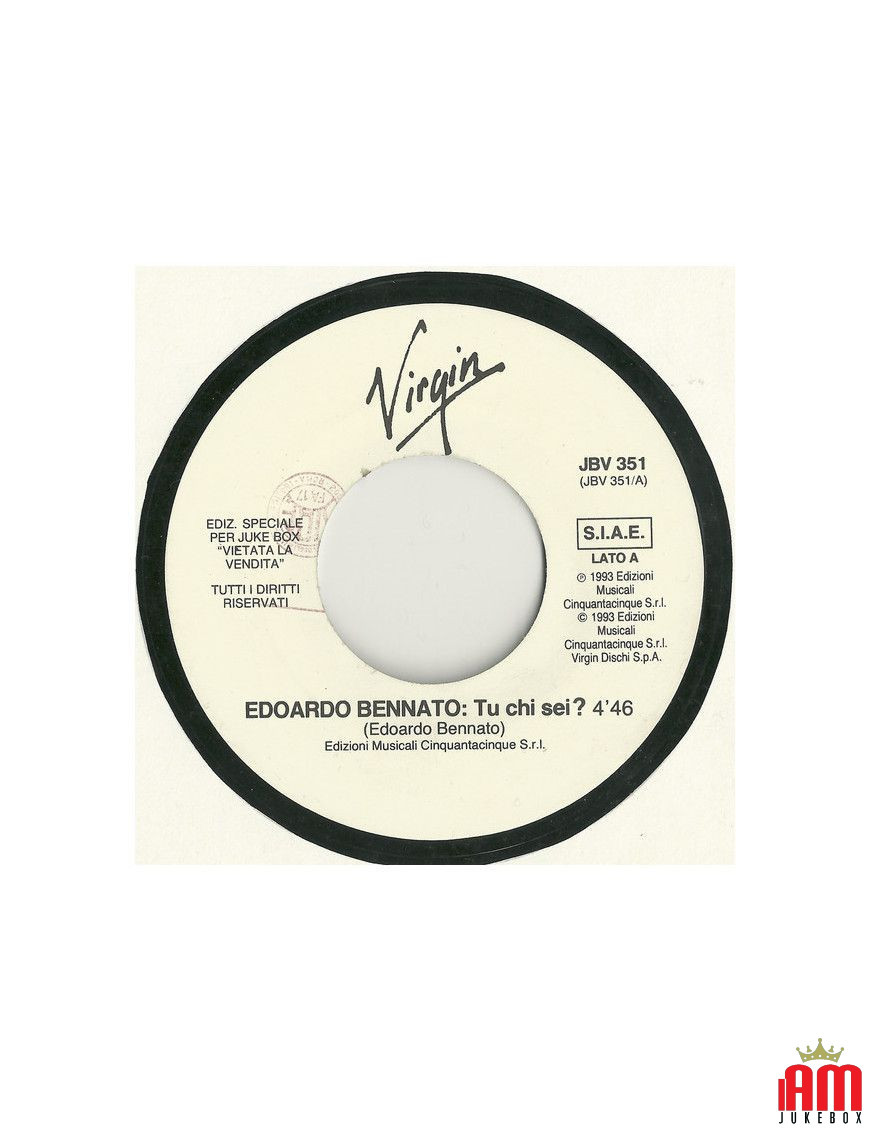 Tu Chi Sei? [Edoardo Bennato] - Vinyl 7", 45 RPM, Jukebox [product.brand] 1 - Shop I'm Jukebox 