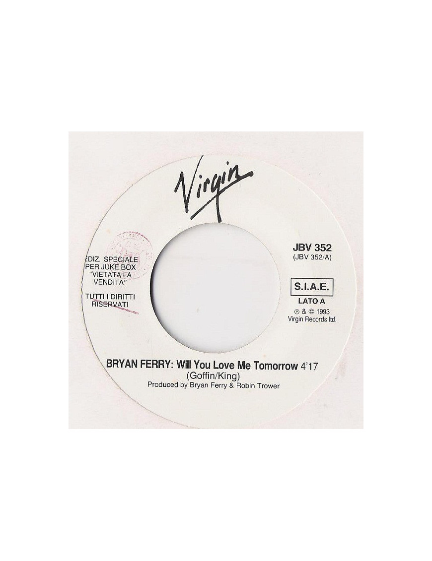 Will You Love Me Tomorrow   Strane Le Donne [Bryan Ferry,...] - Vinyl 7", 45 RPM, Jukebox
