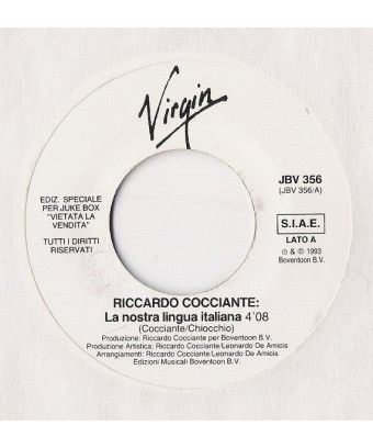 La Nostra Lingua Italiana Facciamo Il Rock [Riccardo Cocciante,...] - Vinyl 7", 45 RPM, Jukebox [product.brand] 1 - Shop I'm Juk