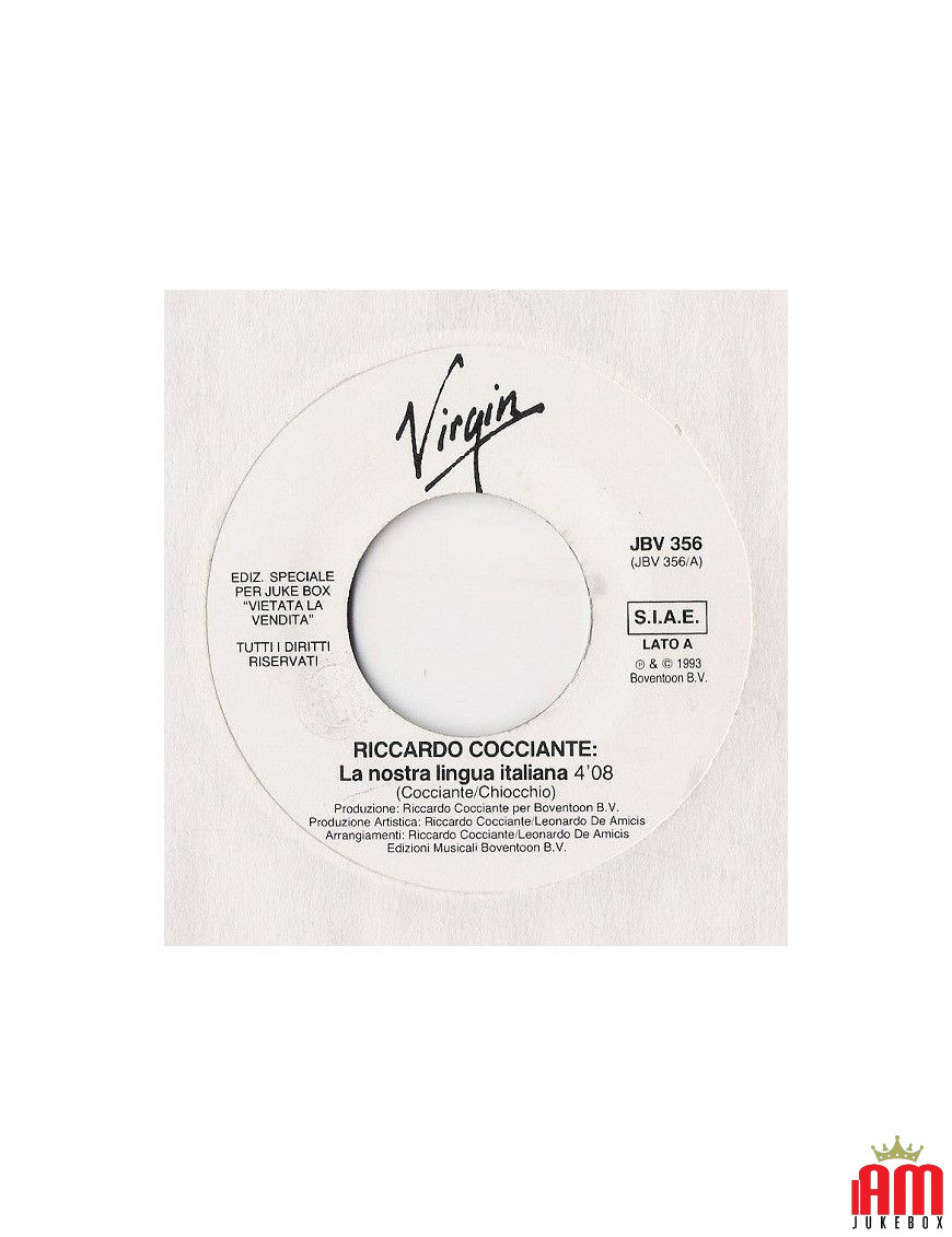 Notre langue italienne Let's Rock [Riccardo Cocciante,...] - Vinyl 7", 45 RPM, Jukebox [product.brand] 1 - Shop I'm Jukebox 