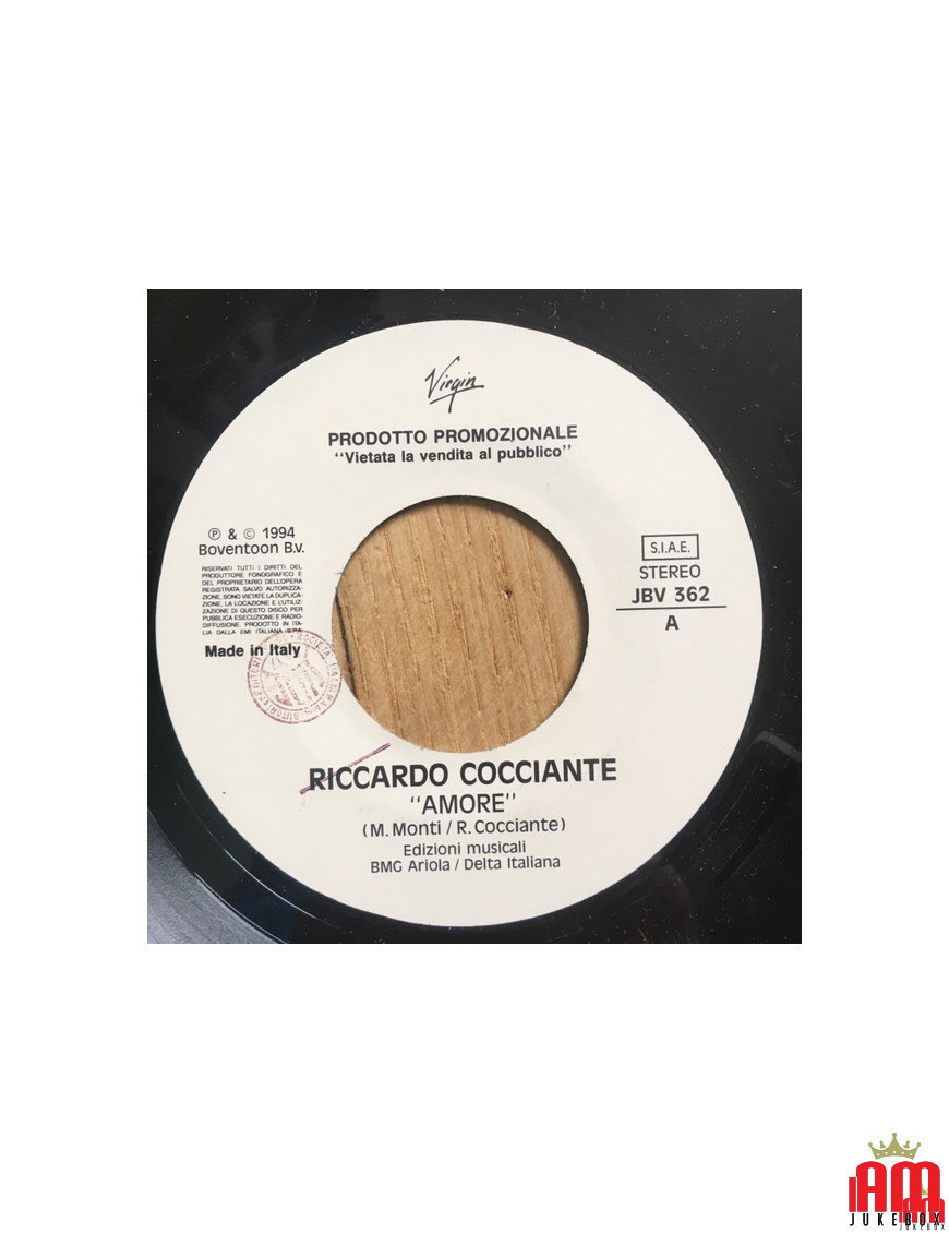 Amore Baby Come Back [Riccardo Cocciante,...] – Vinyl 7", 45 RPM, Promo [product.brand] 1 - Shop I'm Jukebox 