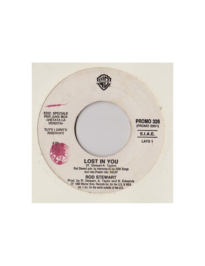 Lost In You The Blood That Moves The Body [Rod Stewart,...] - Vinyl 7", 45 RPM, Jukebox [product.brand] 1 - Shop I'm Jukebox 