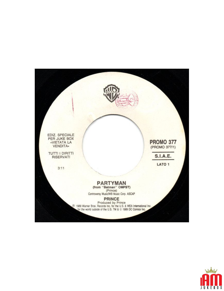 Partyman On Our Own [Prince,...] – Vinyl 7", 45 RPM, Jukebox [product.brand] 1 - Shop I'm Jukebox 