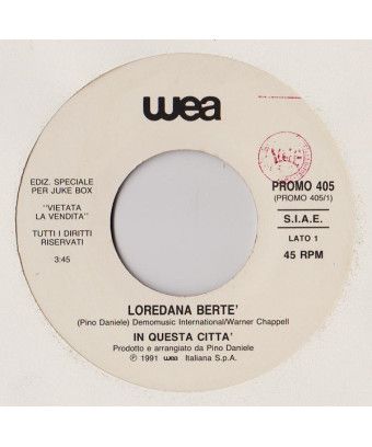 In Questa Città Se Io Fossi Un Uomo [Loredana Bertè,...] - Vinyl 7", 45 RPM, Jukebox [product.brand] 1 - Shop I'm Jukebox 