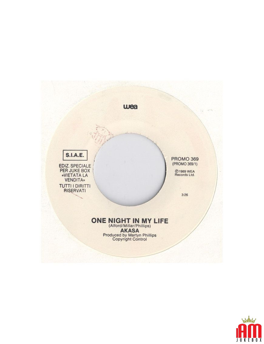 One Night In My Life Heaven's Here [Akasa,...] – Vinyl 7", 45 RPM, Jukebox [product.brand] 1 - Shop I'm Jukebox 