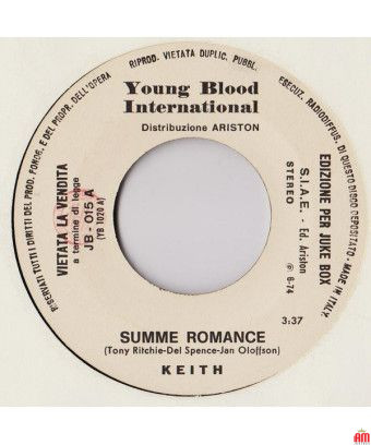 Summer Romance Rock And Roll Bum [Brian Keith (2),...] – Vinyl 7", 45 RPM, Jukebox [product.brand] 1 - Shop I'm Jukebox 