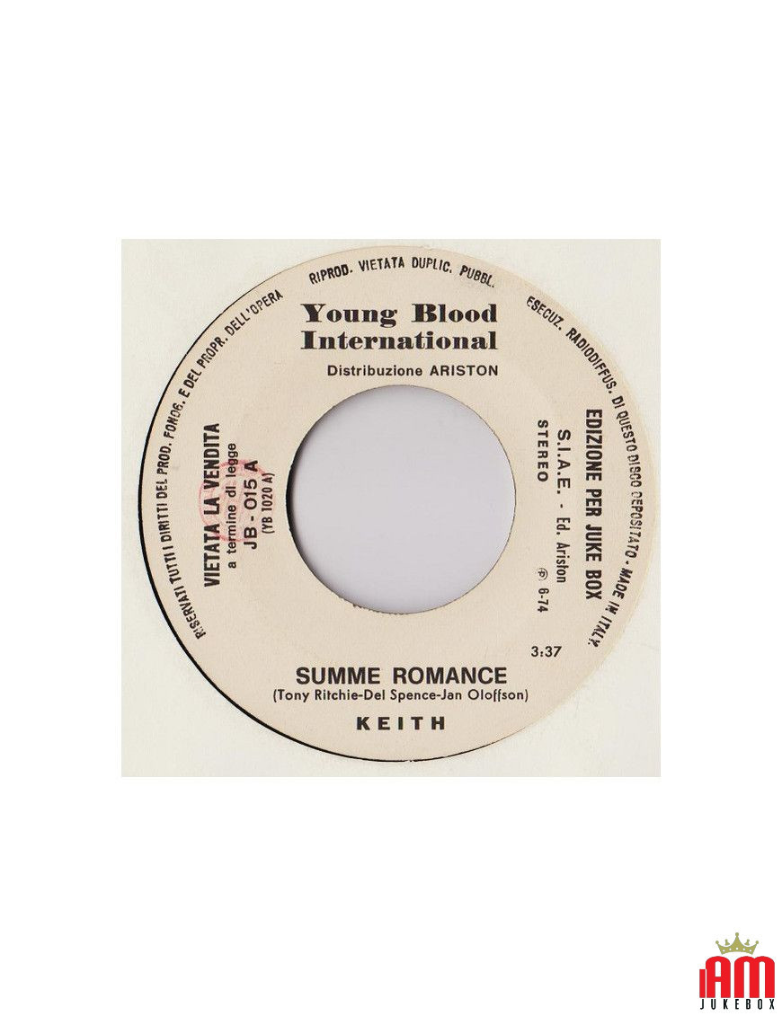 Summer Romance Rock And Roll Bum [Brian Keith (2),...] – Vinyl 7", 45 RPM, Jukebox [product.brand] 1 - Shop I'm Jukebox 