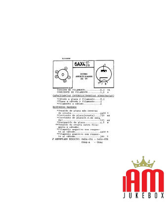 6AX4 GT Valve Fivre valves Fivre Condition: like new [product.supplier] 1 Valvola 6AX4 GT Type: Damper, booster or flyback diode