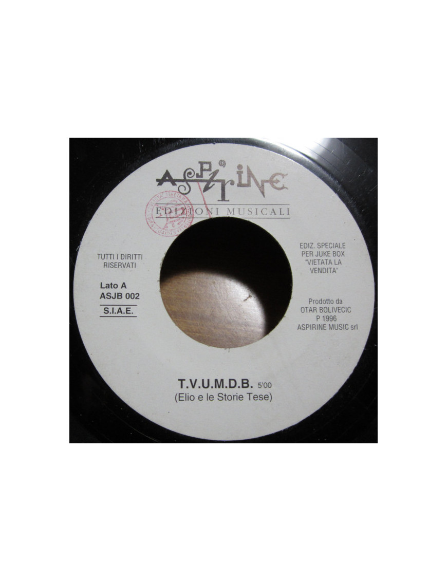 T.V.U.M.D.B.   Mio Cuggino [Elio E Le Storie Tese] - Vinyl 7", 45 RPM, Jukebox