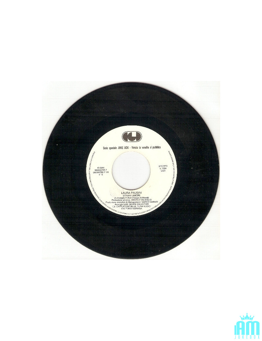 Strange Loves If You Love Me [Laura Pausini,...] – Vinyl 7", 45 RPM, Jukebox [product.brand] 1 - Shop I'm Jukebox 