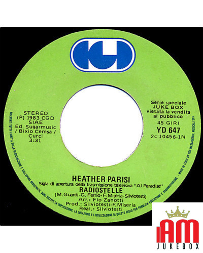 Radiostelle Avrò [Heather Parisi,...] - Vinyl 7", 45 RPM, Jukebox, Stereo [product.brand] 1 - Shop I'm Jukebox 