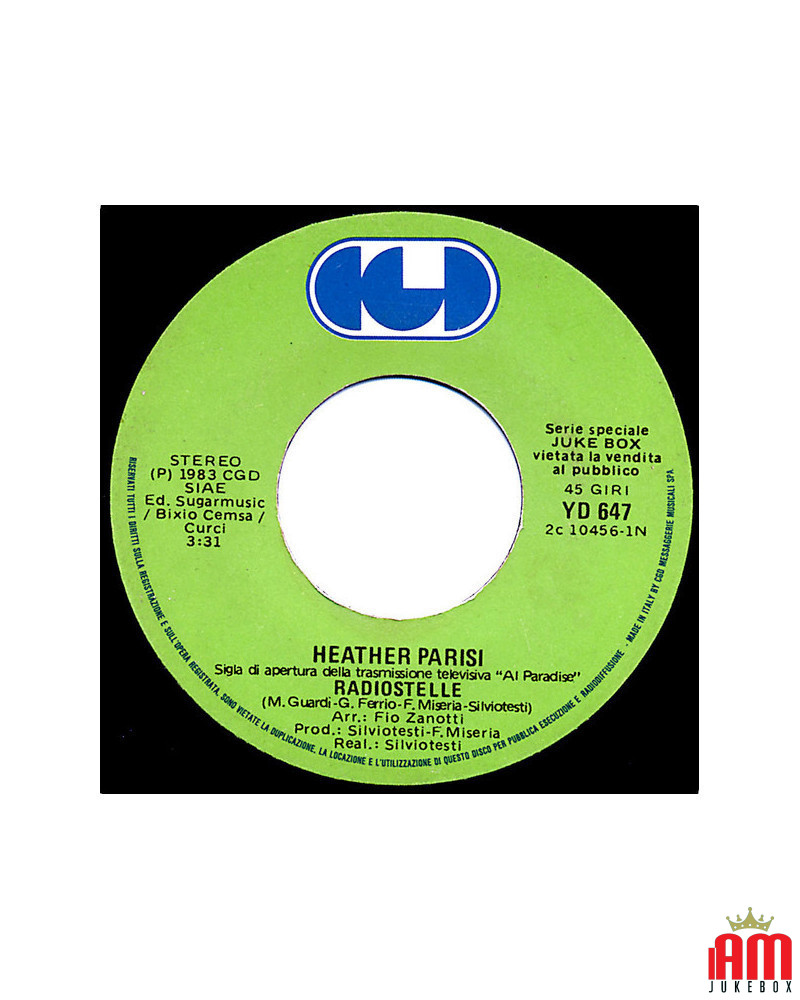 Radiostelle Avrò [Heather Parisi,...] - Vinyl 7", 45 RPM, Jukebox, Stereo [product.brand] 1 - Shop I'm Jukebox 