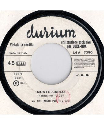 Monte-Carlo Amore Scusami [Fausto Papetti] - Vinyl 7", 45 RPM, Jukebox [product.brand] 1 - Shop I'm Jukebox 