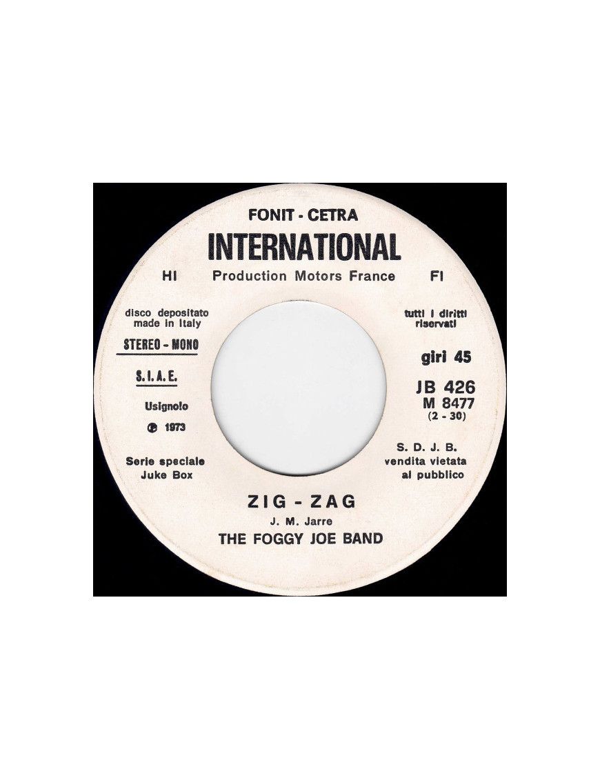 Zig - Zag Vento Caldo [The Foggy Joe Band,...] - Vinyl 7", 45 RPM, Jukebox [product.brand] 1 - Shop I'm Jukebox 