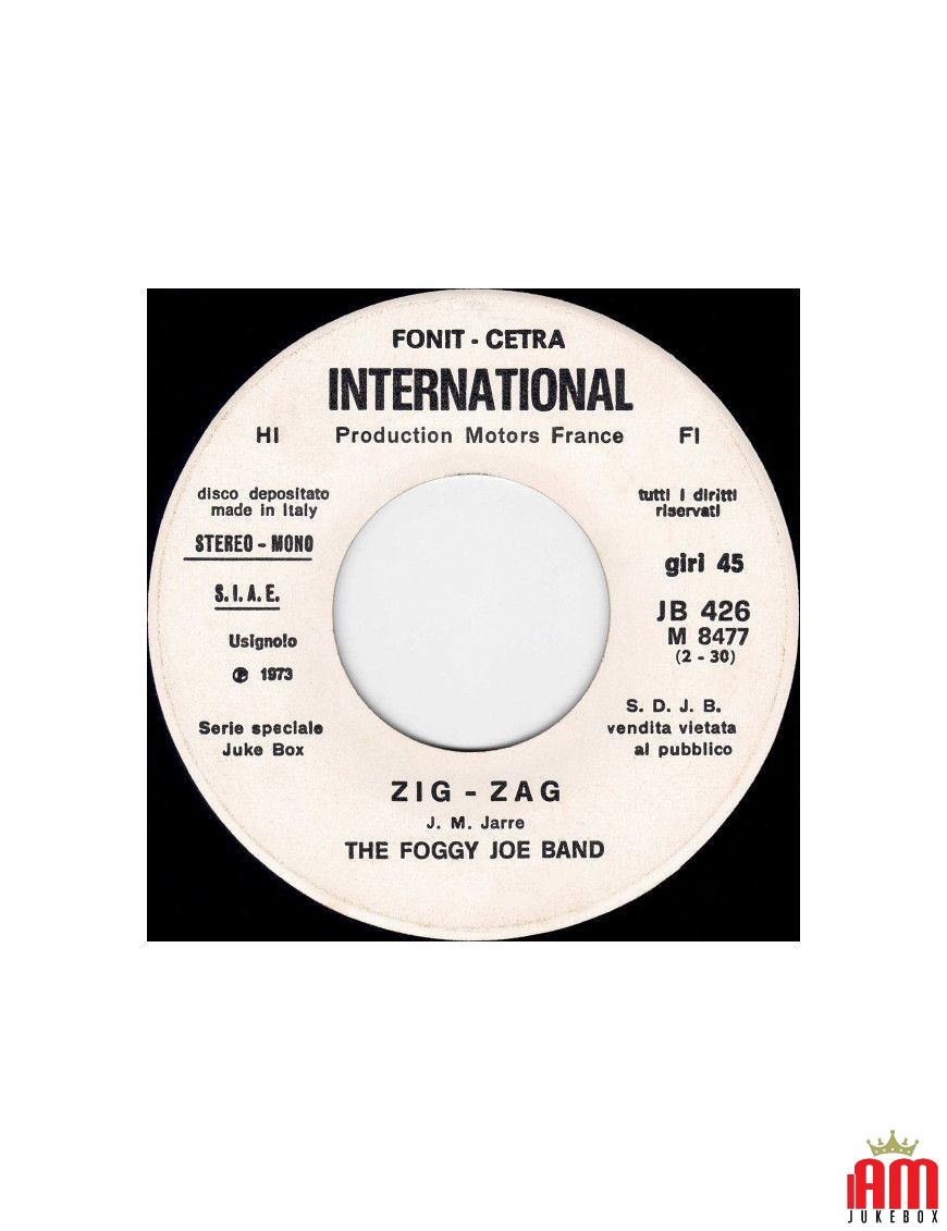 Zig - Zag Vento Caldo [The Foggy Joe Band,...] - Vinyle 7", 45 RPM, Jukebox [product.brand] 1 - Shop I'm Jukebox 