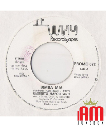 Bimba Mia Amare [Umberto Napolitano,...] - Vinyle 7", 45 RPM, Jukebox, Promo [product.brand] 1 - Shop I'm Jukebox 