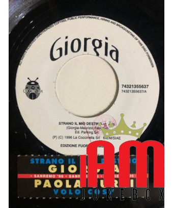 Strange My Destiny Flights Ainsi [Giorgia,...] - Vinyl 7", 45 RPM, Jukebox [product.brand] 1 - Shop I'm Jukebox 