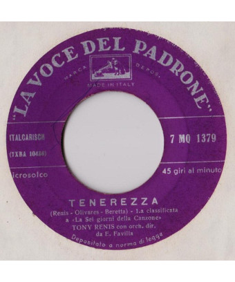 Tenderness [Tony Renis] - Vinyl 7", 45 RPM [product.brand] 1 - Shop I'm Jukebox 