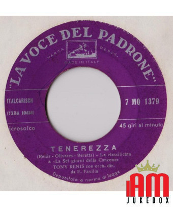 Tenderness [Tony Renis] – Vinyl 7", 45 RPM