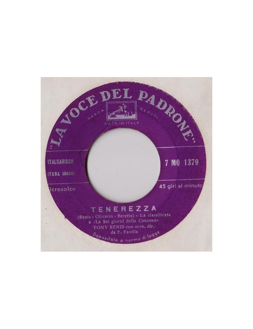 Tenderness [Tony Renis] - Vinyl 7", 45 RPM [product.brand] 1 - Shop I'm Jukebox 