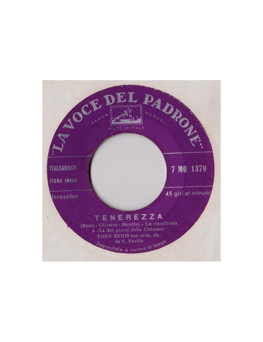Tenerezza  [Tony Renis] - Vinyl 7", 45 RPM