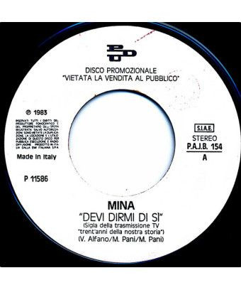 Devi Dirmi Di Sì Bahamas [Mina (3),...] - Vinyl 7", 45 RPM, Promo [product.brand] 1 - Shop I'm Jukebox 