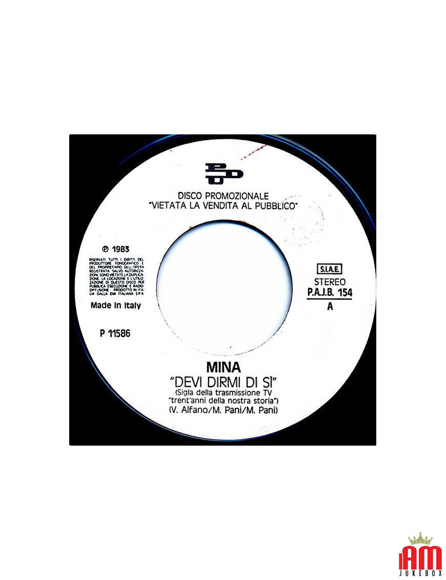 Tu dois dire oui Bahamas [Mina (3),...] - Vinyl 7", 45 RPM, Promo [product.brand] 1 - Shop I'm Jukebox 