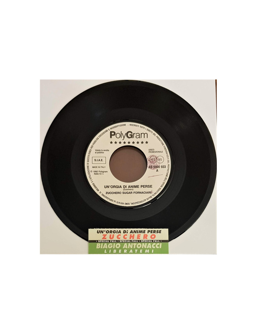 Une orgie d'âmes perdues Liberatemi [Zucchero,...] - Vinyl 7", 45 RPM, Promo [product.brand] 1 - Shop I'm Jukebox 