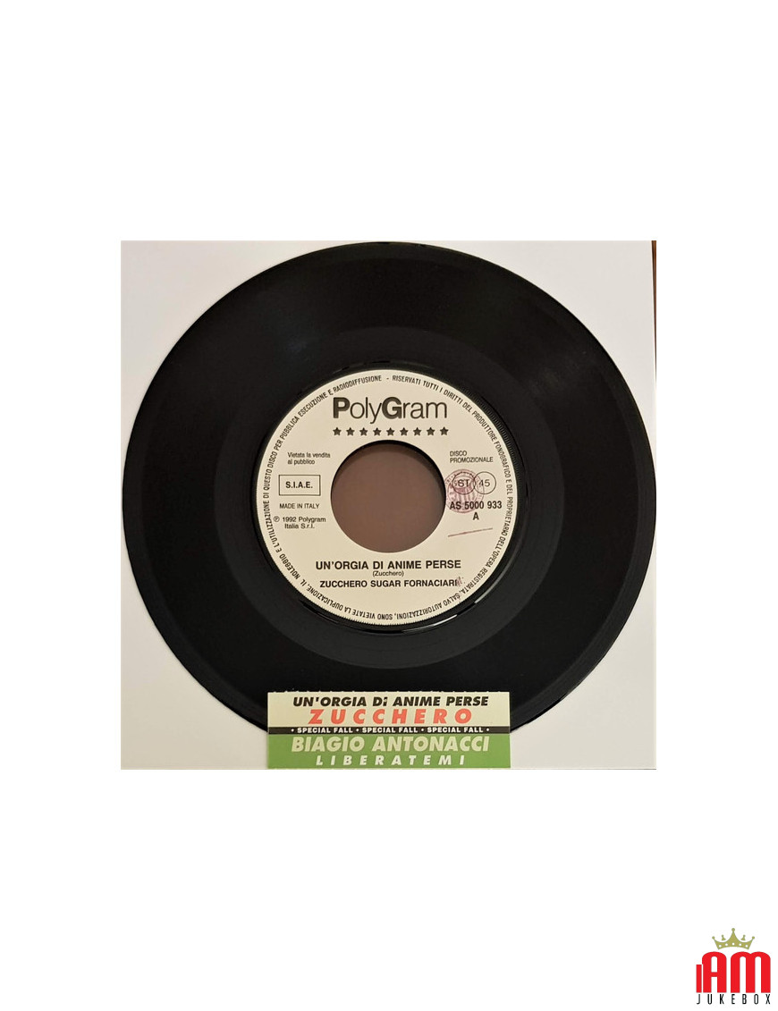 An Orgy of Lost Souls Liberatemi [Zucchero,...] – Vinyl 7", 45 RPM, Promo