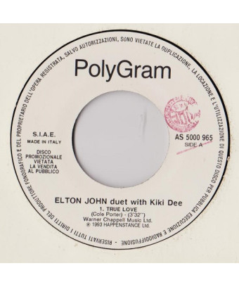 True Love   Under The Same Sun [Elton John,...] - Vinyl 7", 45 RPM, Promo