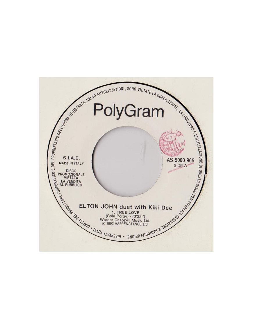 True Love Under The Same Sun [Elton John,...] – Vinyl 7", 45 RPM, Promo [product.brand] 1 - Shop I'm Jukebox 