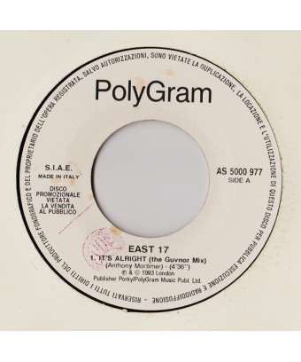 It's Alright (The Guvnor Mix) Queen Of Hearts [East 17,...] – Vinyl 7", 45 RPM, Promo [product.brand] 1 - Shop I'm Jukebox 