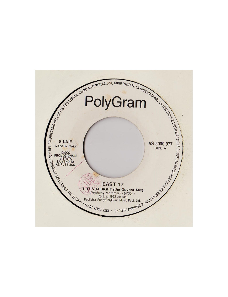 It's Alright (The Guvnor Mix) Queen Of Hearts [East 17,...] – Vinyl 7", 45 RPM, Promo [product.brand] 1 - Shop I'm Jukebox 